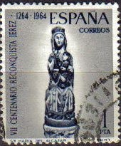 z vendido ESPAÑA 1964 1616 Sello Reconquista de Jerez usado Espana Spain Espagne Spagna Spanje Spanien 